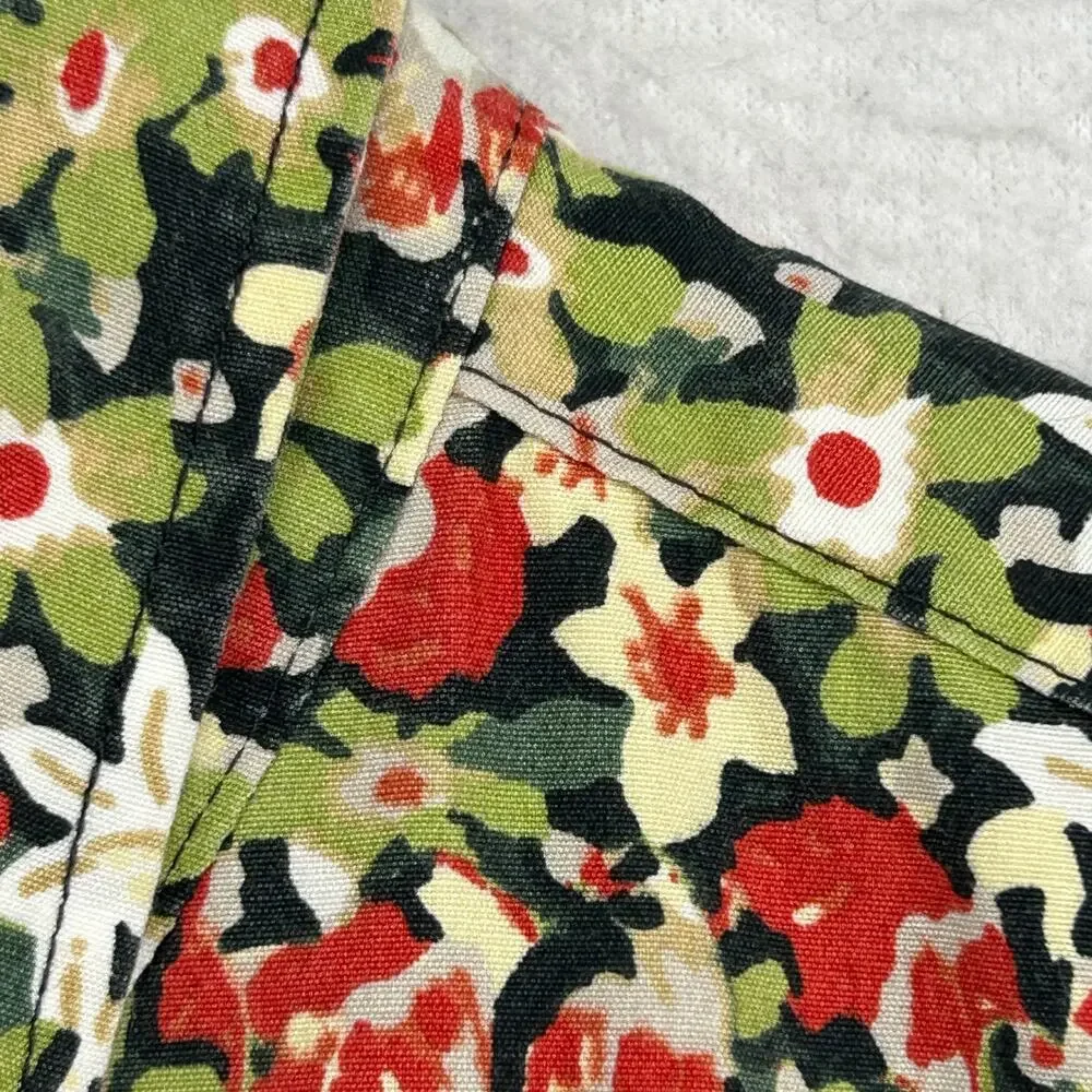 J.CREW Shirt Mens S Slim Stretch Secret Wash Floral Organic Cotton Green